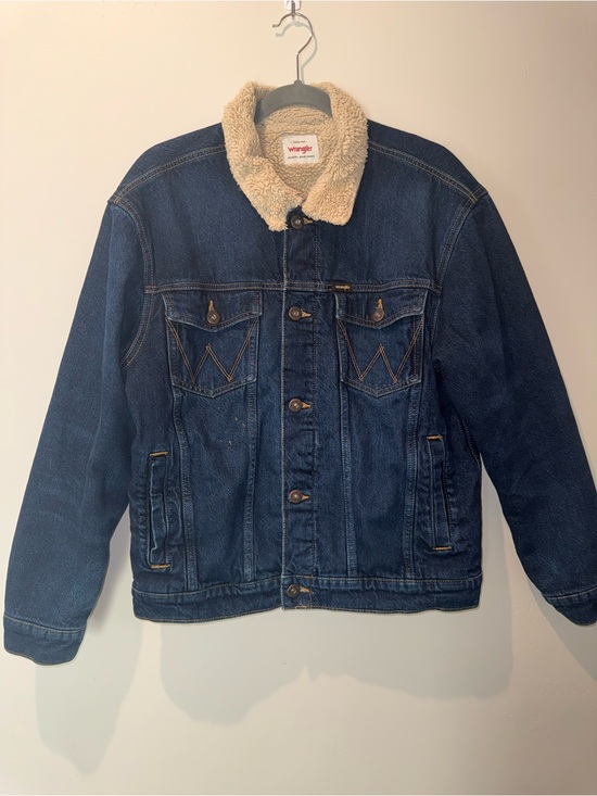 Wrangler Other - Wrangler Men's Dark Denim Heavy Weight Denim Insulated Cotton Work Jacket Medium